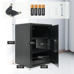 Safe Box with Double Warning Alarm key and Keypad Dual Use Security Lock, Fireproof Safe with LED Light for Storing Valuables, 19.7''x13.8''x12.2''