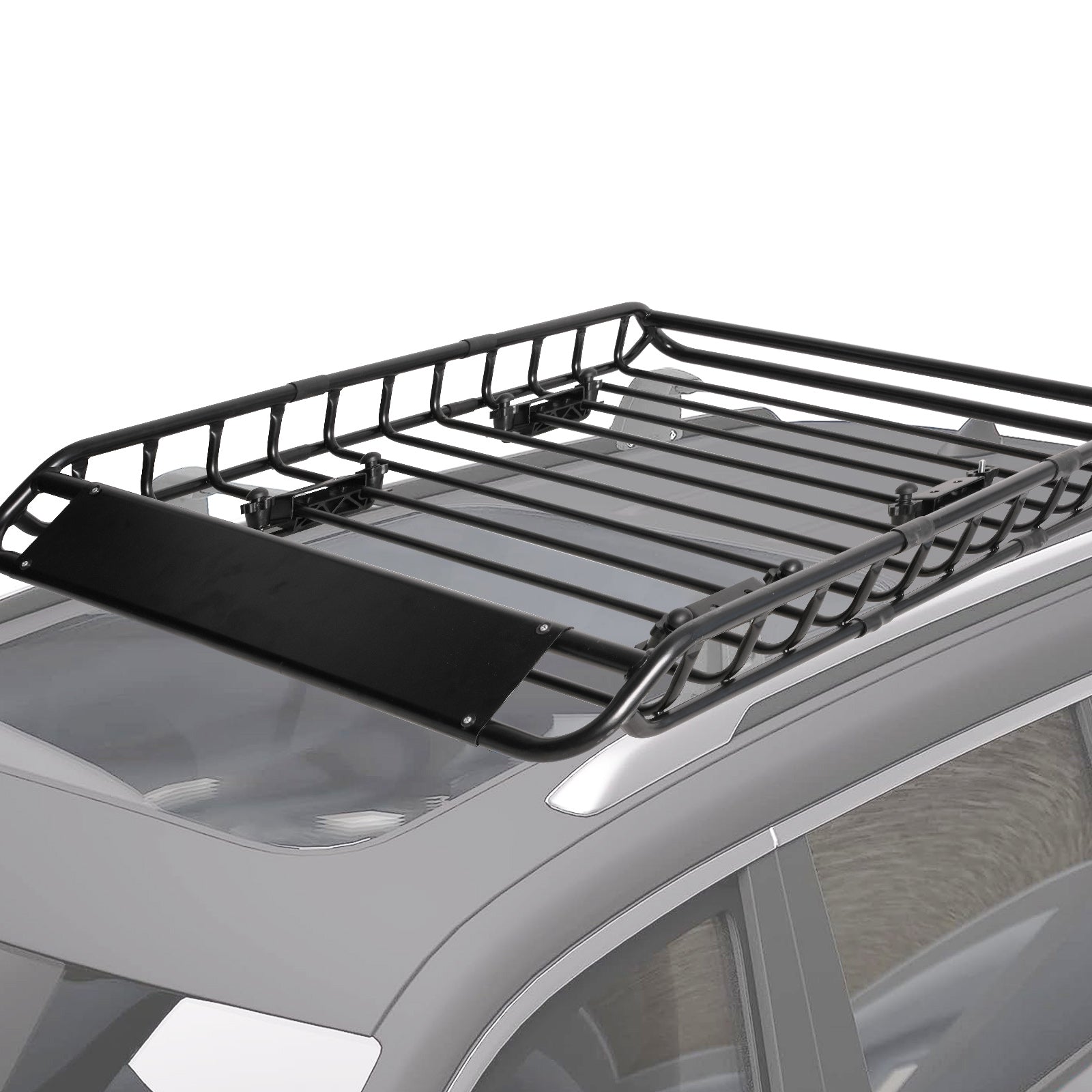 Universal Roof Rack Basket: 45 x 36 Inches Heavy-Duty Rooftop Cargo Rack, 150 lbs Cargo Carrier for SUV, Truck & Car - Black Luggage Holder