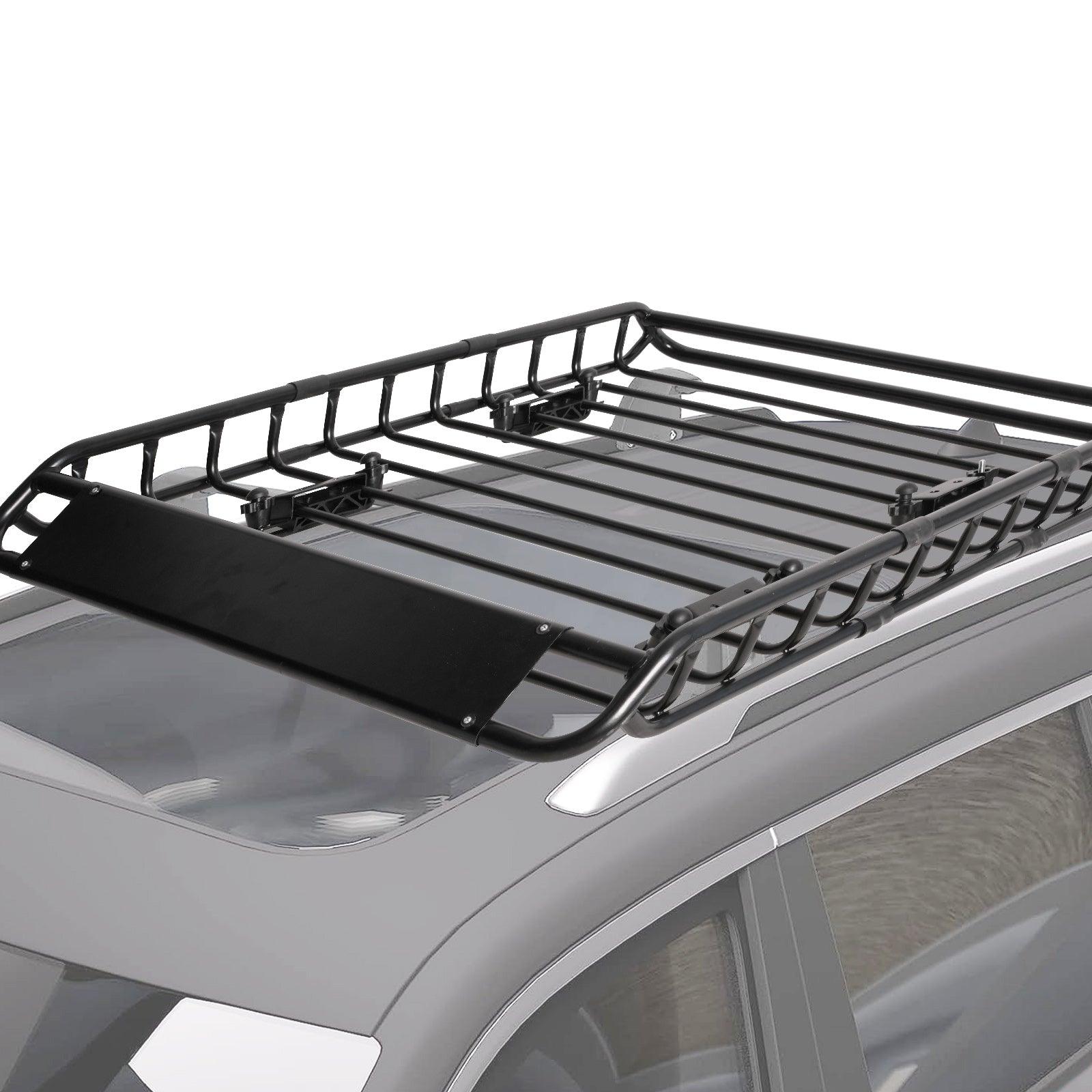 Universal Roof Rack Basket: 45 x 36 Inches Heavy-Duty Rooftop Cargo Rack, 150 lbs Cargo Carrier for SUV, Truck & Car - Black Luggage Holder - Bosonshop