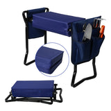 2 in 1 Garden Seat Garden Kneeling Stool, Foldable and Removable Gardening Stool with Two Storage Bags