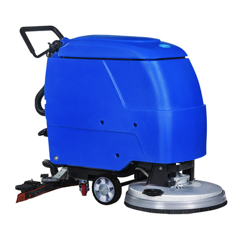 Walk-Behind Floor Scrubber with 20.8" Cleaning Path and 2 x 100Amh Batteries for Commercial, Home