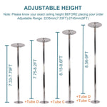 Pole Dance Pole, Stripper Pole Extension Pole 1.77 Inch Pole Dance Pole 7.33FT-9FT Height Adjustable Easy to Install, Smooth Connection