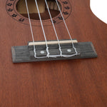 23-inch Mahogany Wood Ukulele, Wooden Electric Ukulele Starter for Adult Practice or Performance, with Tuner Tape and Full Accessories