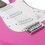 Entry Level Electric Guitar Set, 39" Teenage Electric Guitar w/ 15W Amplifier, Carrier Bag, Tuner, Strings, Picks, Cable, Pink