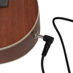 23-inch Mahogany Wood Ukulele, Wooden Electric Ukulele Starter for Adult Practice or Performance, with Tuner Tape and Full Accessories