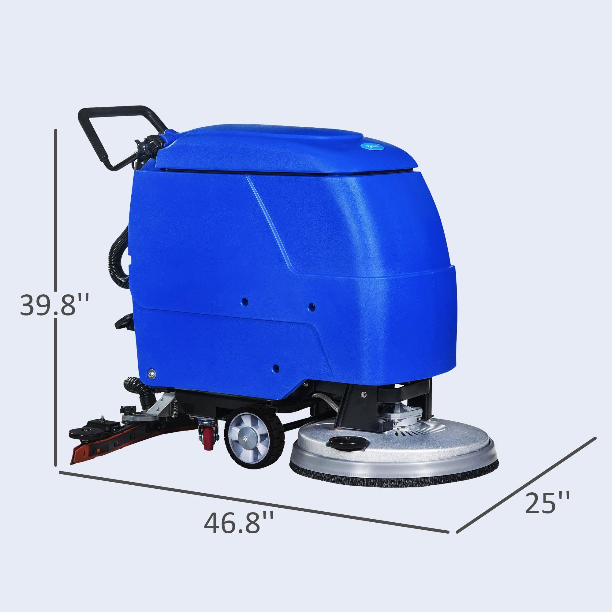 Walk-Behind Floor Scrubber with 20.8" Cleaning Path and 2 x 100Amh Batteries for Commercial, Home