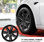 19 Inch Wheel Cover Wheel Hubcaps Fit for 2019-2023 Tesla Model Y, Set of 4 Hub Caps Rim Protector Replacement Kit Exterior Accessories