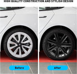 19 Inch Wheel Cover Wheel Hubcaps Fit for 2019-2023 Tesla Model Y, Set of 4 Hub Caps Rim Protector Replacement Kit Exterior Accessories