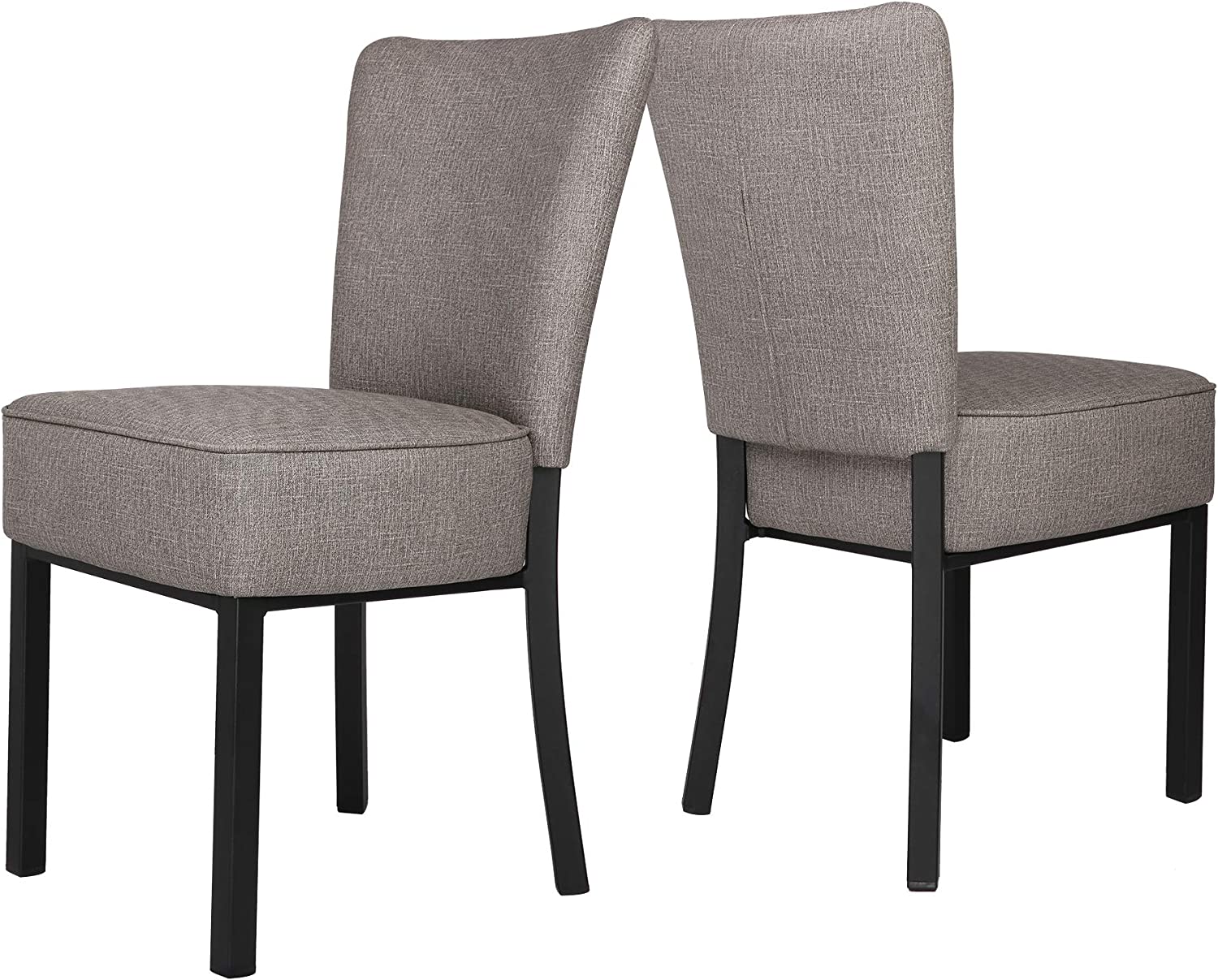 2 Set Kitchen Dining Chairs w/ Soft Cushion Modern Dining Room PU Leather Side Chairs