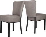 2 Set Kitchen Dining Chairs w/ Soft Cushion Modern Dining Room PU Leather Side Chairs