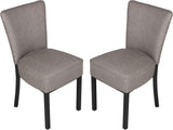 2 Set Kitchen Dining Chairs w/ Soft Cushion Modern Dining Room PU Leather Side Chairs