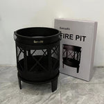 Samadhi 17.3” Outdoor Steel Wood Burning Fire Pit Black