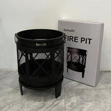 Samadhi 17.3” Outdoor Steel Wood Burning Fire Pit Black