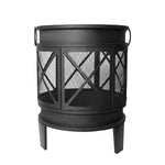Samadhi 17.3” Outdoor Steel Wood Burning Fire Pit Black