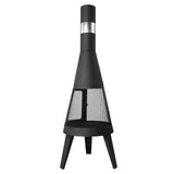 Samadhi 17.7” Garden Fireplace Steel Wood Burning Outdoor Fire Pit Black
