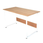47" Computer Writing Desk with Monitor Mount Stand for Home Ofiice,Oak&White