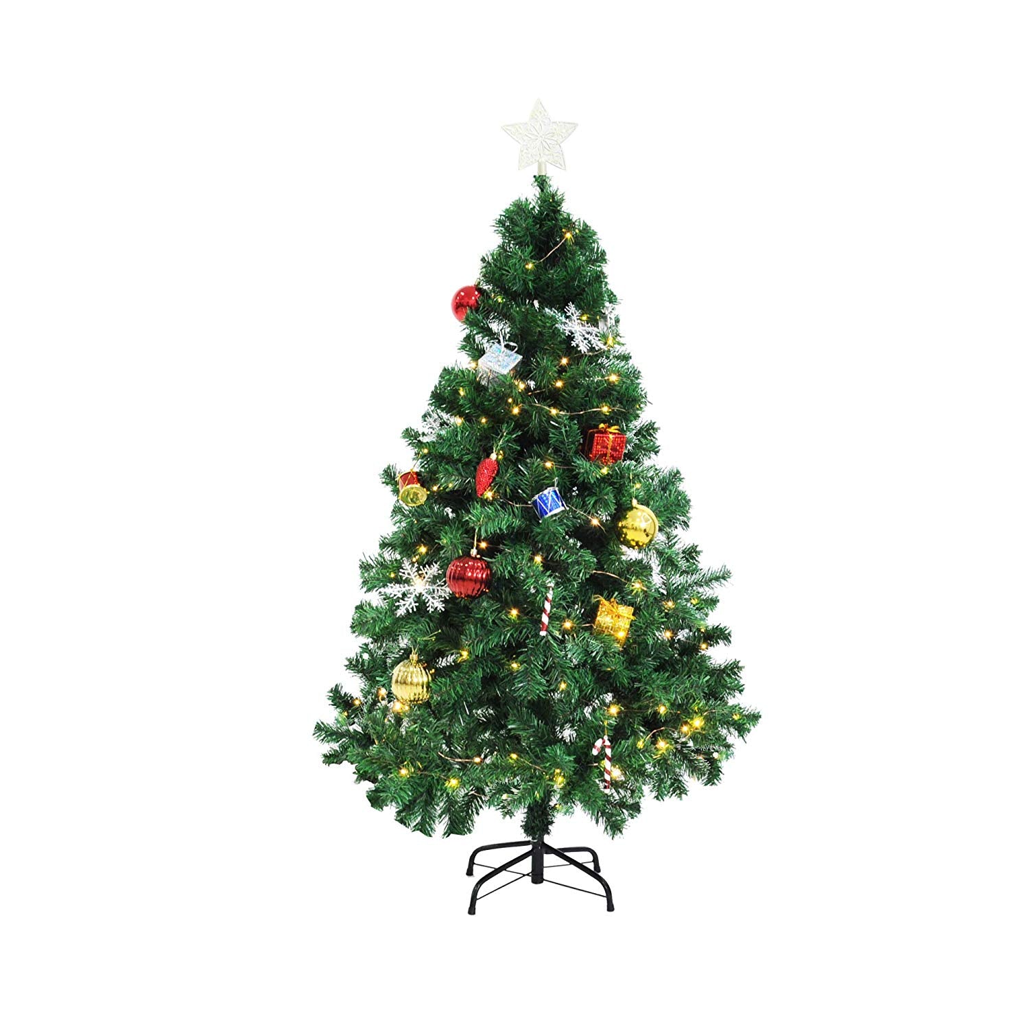 (Out of stock) 5 Ft Christmas Tree 450 Tips Decorate Pine Tree with Light and Free Decoration Gift