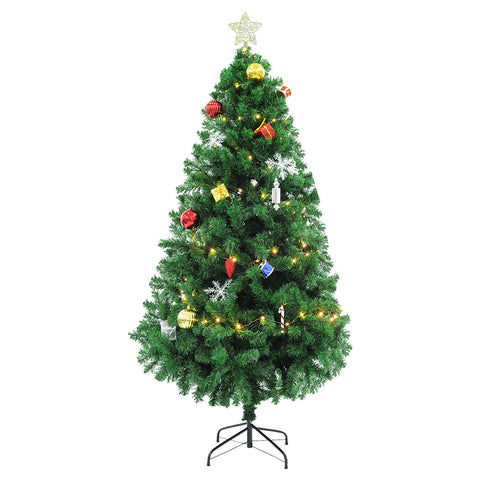 6 Ft Christmas Tree 800 Tips Decorate Pine Tree with Light and Free Decoration Gift