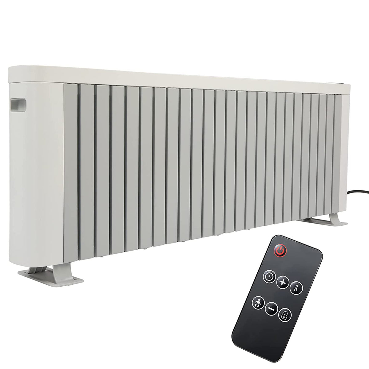 Efficient 1500W Baseboard Electric Heater, Silent Convection Heating,