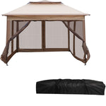 Pop Up Canopy Tent with Mesh Sidewall Height Adjustable Outdoor Gazebos with Carry Bag