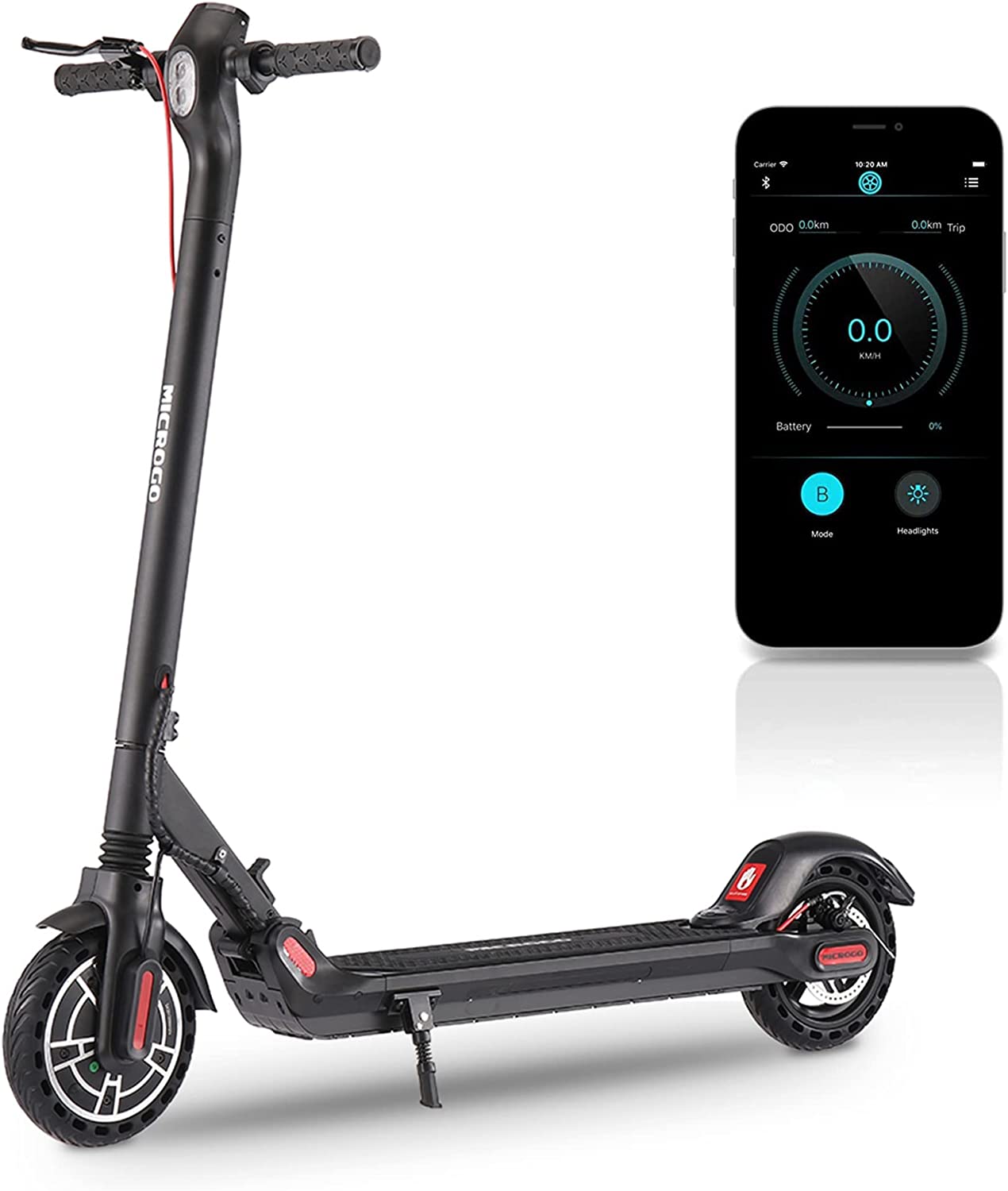 (Out of Stock) Up to 18.5 Miles Foldable Commuting Electric Scooter for Adults Teens w/ Dual Braking System & App, 19 MPH Top Speed