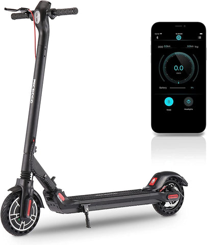 Foldable Electric Scooter Commuter for Adults Teens w/ Dual Braking System & App, Up to 18.5 Miles & 19 MPH