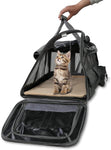 Portable Pet Carrier Up to 33lbs with Breathable Mesh & Safe Locking Zippers, Airline Approved