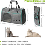 Airline Approved Pet Carrier for Cats Dogs Puppies Up to 16.5lbs with Breathable Mesh & Safe Locking Zippers