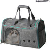 Airline Approved Pet Carrier for Cats Dogs Puppies Up to 16.5lbs with Breathable Mesh & Safe Locking Zippers