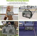 Pet Carrier for Cats Dogs Up to 33lbs with Detachable Wheels & Safe Locking Zippers, Airline Approved