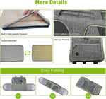 Pet Carrier for Cats Dogs Up to 33lbs with Detachable Wheels & Safe Locking Zippers, Airline Approved