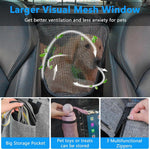 4-in-1 Waterproof Pet Dog Car Seat Cover for Back Seat 100%  with Big Mesh Window & Storage Bag