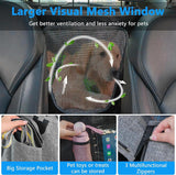 4-in-1 Waterproof Pet Dog Car Seat Cover for Back Seat 100%  with Big Mesh Window & Storage Bag