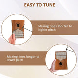 Kalimba Thumb Piano 17 Keys Portable Mahogany Mbira Finger Piano for Kids and Adults Beginners
