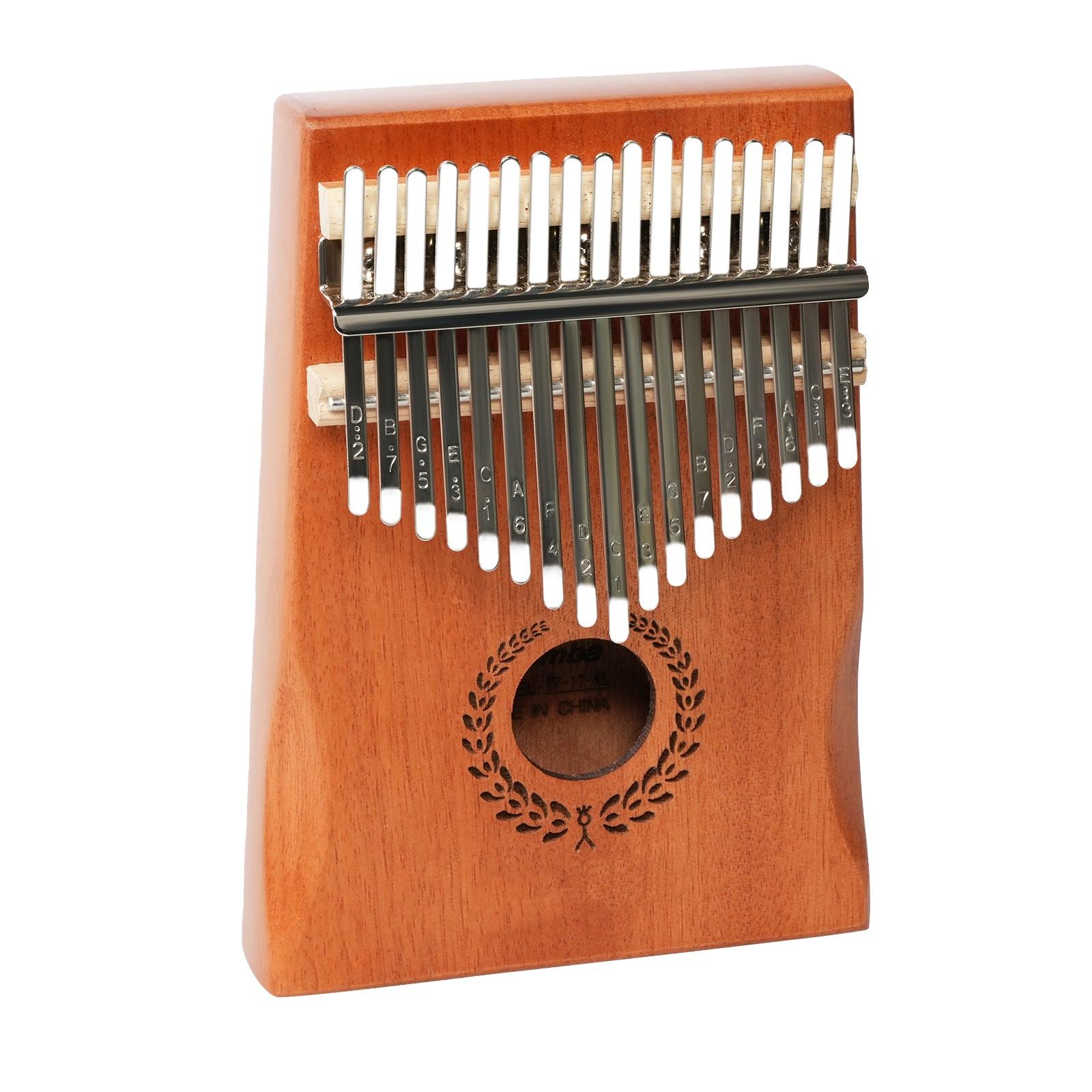 Kalimba Thumb Piano 17 Keys Portable Mahogany Mbira Finger Piano for Kids and Adults Beginners