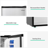 1.6 Cu.Ft. Compact Refrigerator with a chiller box & Adjustable Legs