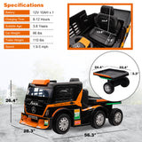 12V Kids Ride On Truck with Detachable Trailer, Kids Battery Powered Cars with Swing Function & RC