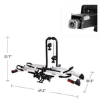 Hitch Bike Rack Platform Style Bike Carrier, Foldable Bicycle Car Racks for 3.9" Width Tire & 2" Receiver, 132 lbs Capacity