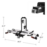 Hitch Bike Rack Platform Style Bike Carrier, Foldable Bicycle Car Racks for 3.9" Width Tire & 2" Receiver, 132 lbs Capacity