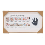 Bosonshop Baby Handprint Kit & Footprint Photo Frame for Newborn Girls and Boys, Pink