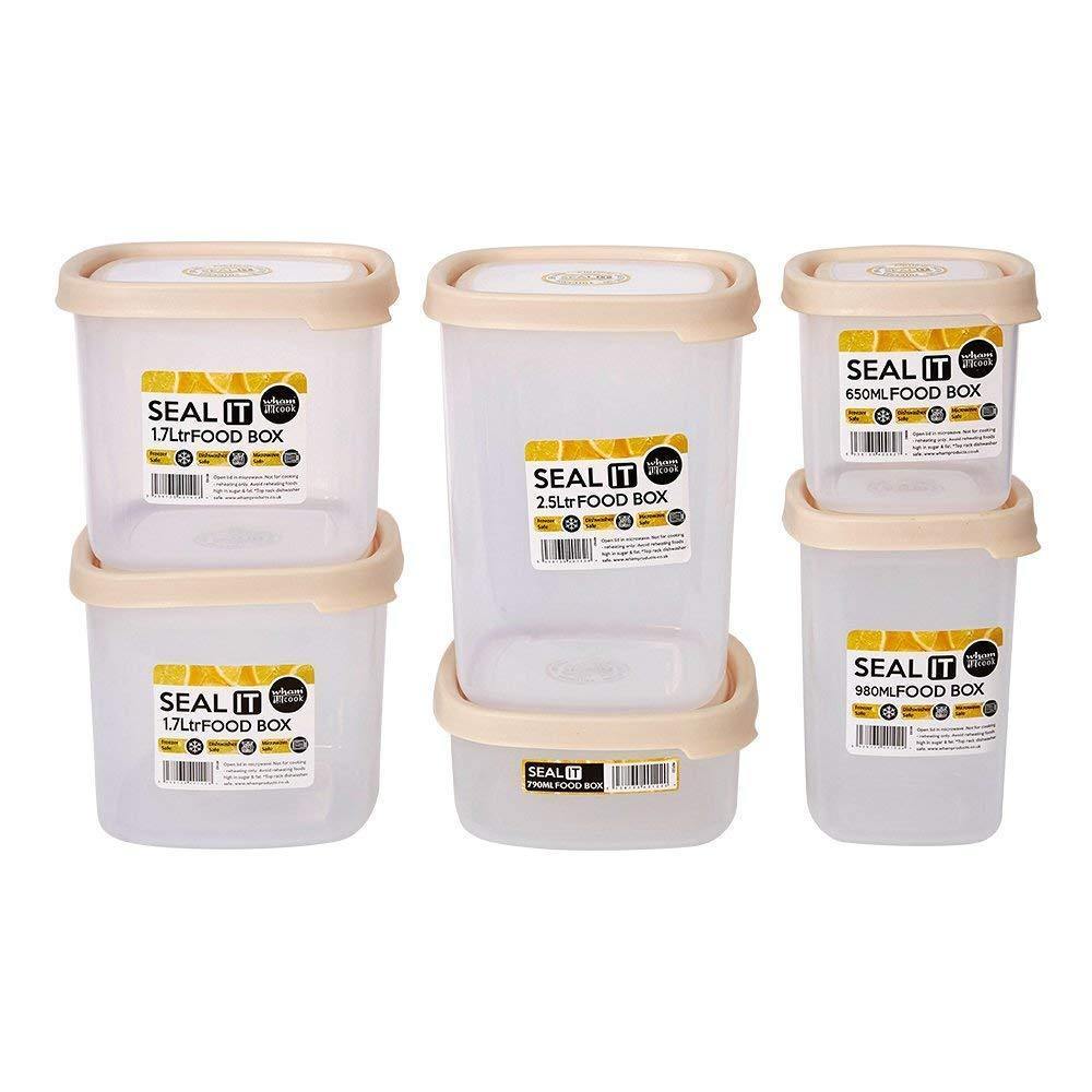 Bosonshop  12 Piece Food Storage Container Set with Easy Locking Lids,BPA Free and 100% Leak Proof, Plastic