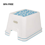 Bosonshop 2 PCS 10" Tall Non-Slip Step Stool for Kids Adults Large Stools with Strong Portable Carrying Handle (White)