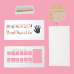 Bosonshop Baby Handprint Kit & Footprint Photo Frame for Newborn Girls and Boys, Pink