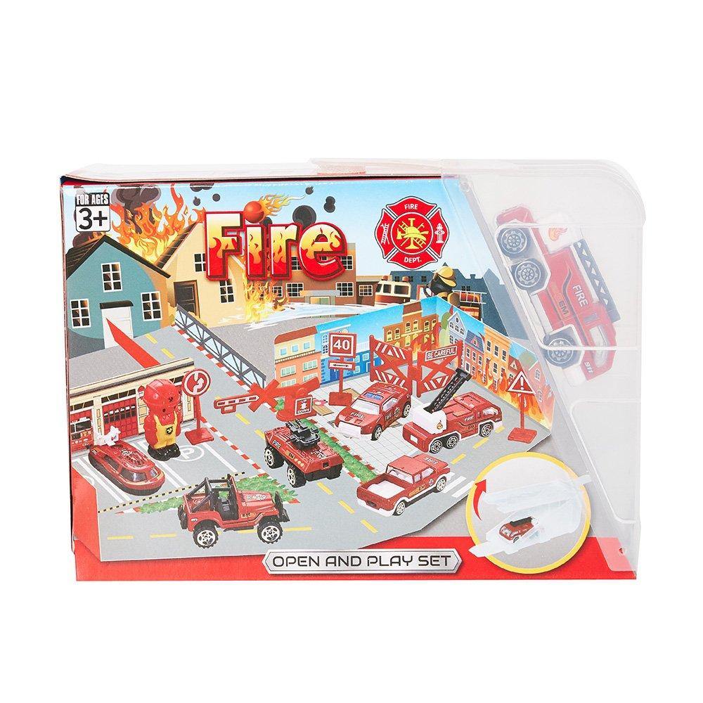 Bosonshop Kids Play Vehicle Working Site Playset for Todders Boys Construction Site Toys