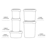 Bosonshop 18 Piece Food Storage Container Set with Easy Locking Lids,BPA Free and 100% Leak Proof,Plastic