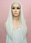 Straight White Lace Front Synthetic Wig - Bosonshop