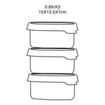 Bosonshop  6 Piece Food Storage Container Set with Easy Locking Lids,BPA Free and 100% Leak Proof,Plastic