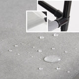 Bosonshop 59" Clothes Closet Portable Storage Organizer with Hanging Rod, Nonwoven Fabric, 12 Storage Shelves-Grey
