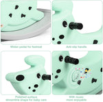 Rocking Horse Outdoor Rocking Toy with Music for Toddler Baby Kids Ages 1-3 Year Old Boy Girl Green