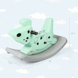 Rocking Horse Outdoor Rocking Toy with Music for Toddler Baby Kids Ages 1-3 Year Old Boy Girl Green